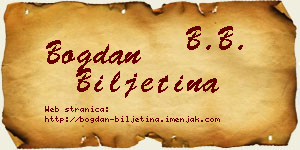 Bogdan Biljetina vizit kartica